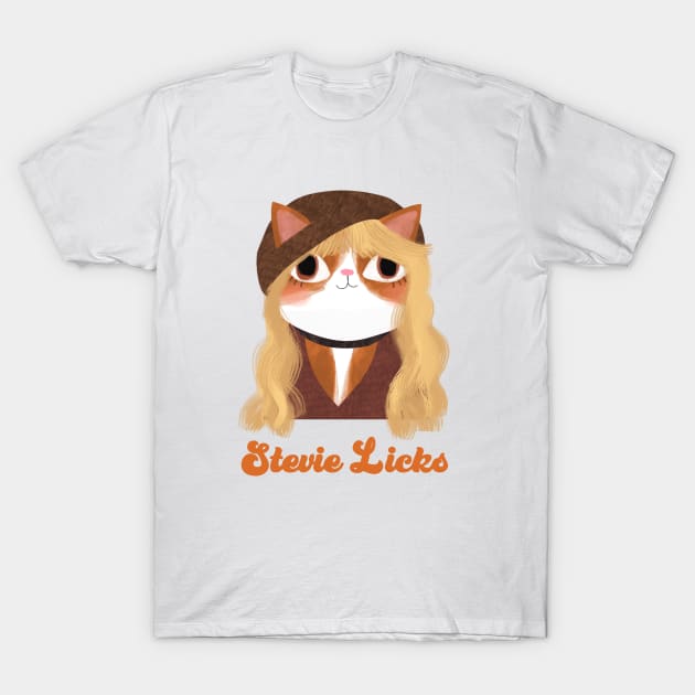 Stevie Licks Angela Rozelaar T-Shirt by Planet Cat Studio